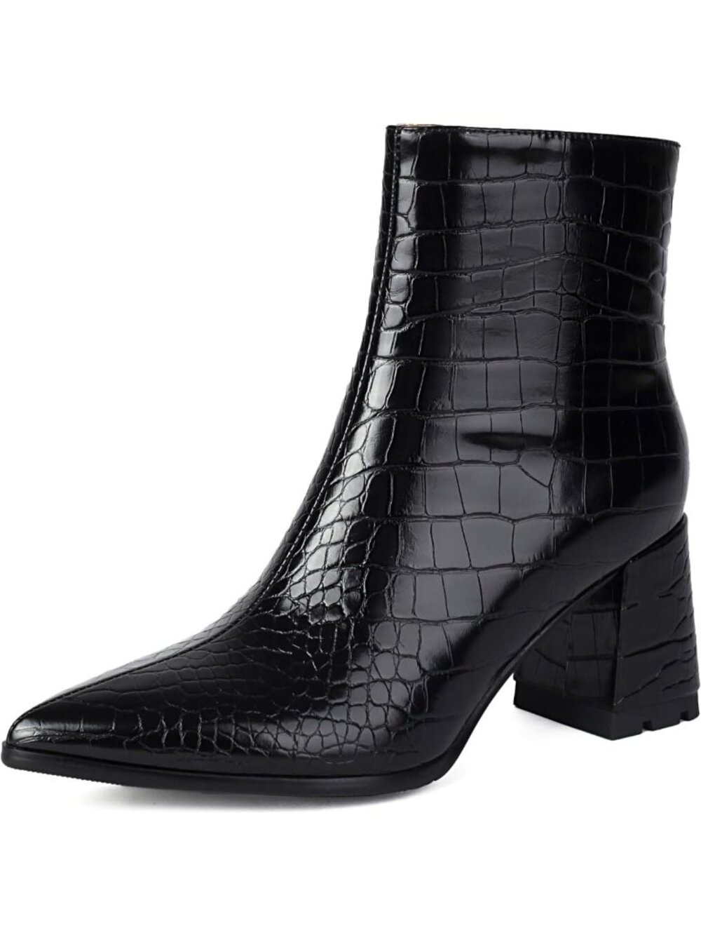 Chic Pointed Toe Ankle Boots for Women | Stylish Chunky Heel Booties